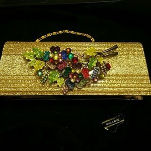 Gold iris lane clutch